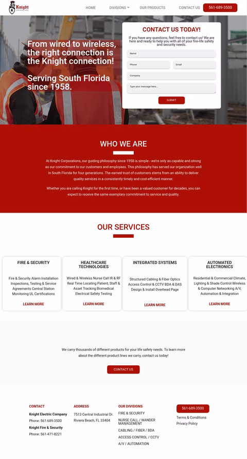 Knight-Corporations Homepage 1440px
