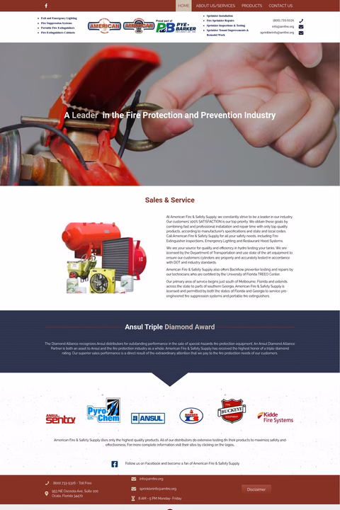 American-Fire-Safety-Supply Homepage 1440px