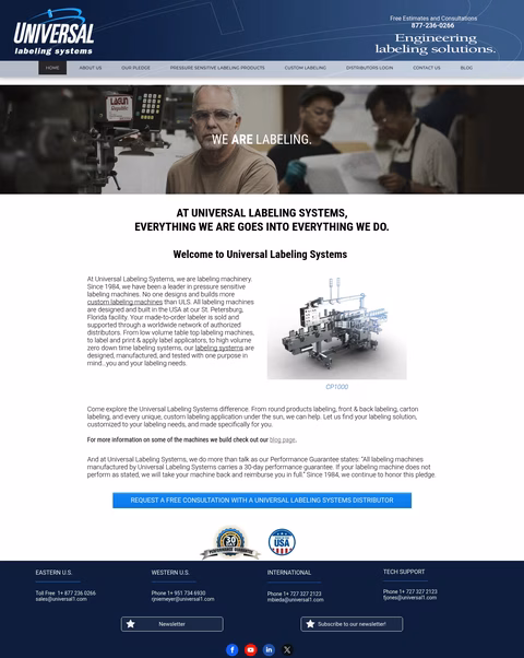 Universal-Labeling-Systems Homepage 1440px