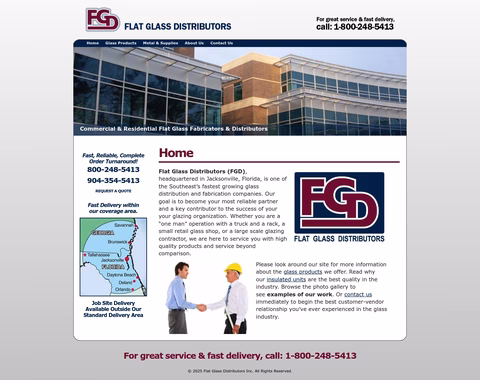 Flat-Glass-Distributors Homepage 1440px