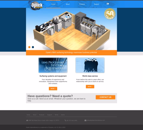 Optek-International Homepage 1440px