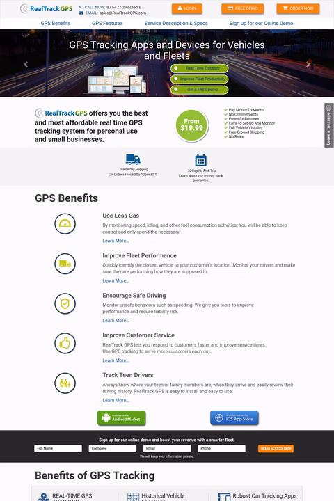 Realtrack-Gps Homepage 1440px