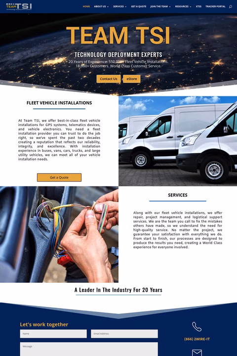 Team-Tsi Homepage 1440px