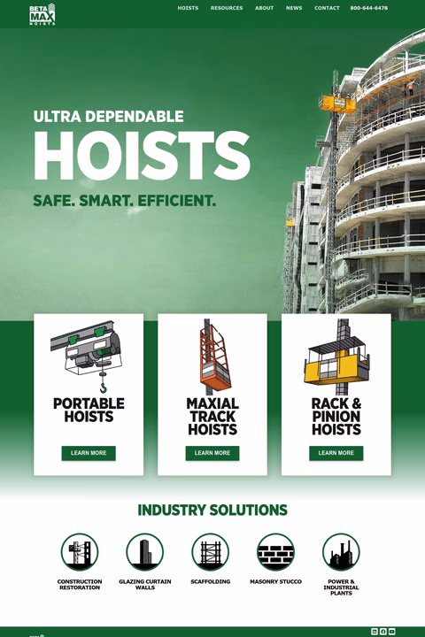 Betamax-Hoist Homepage 1440px