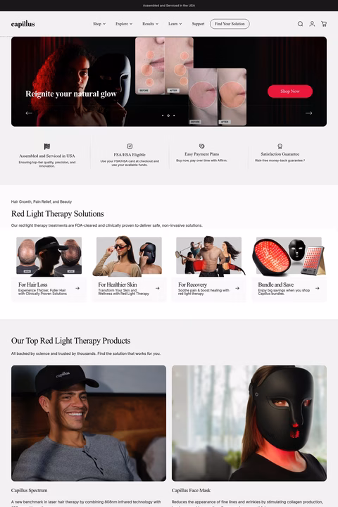 Capillus Homepage 1440px