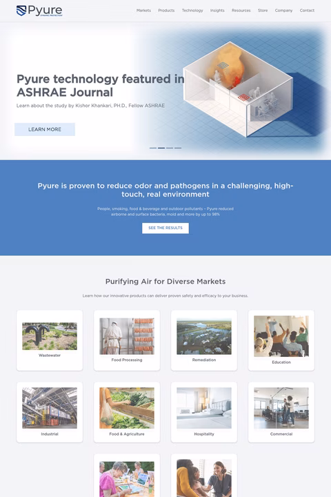 Pyure Homepage 1440px