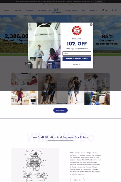 Tracs-Purifiers Homepage 1440px