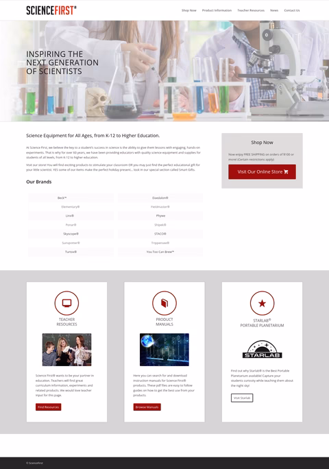 Science-First Homepage 1440px