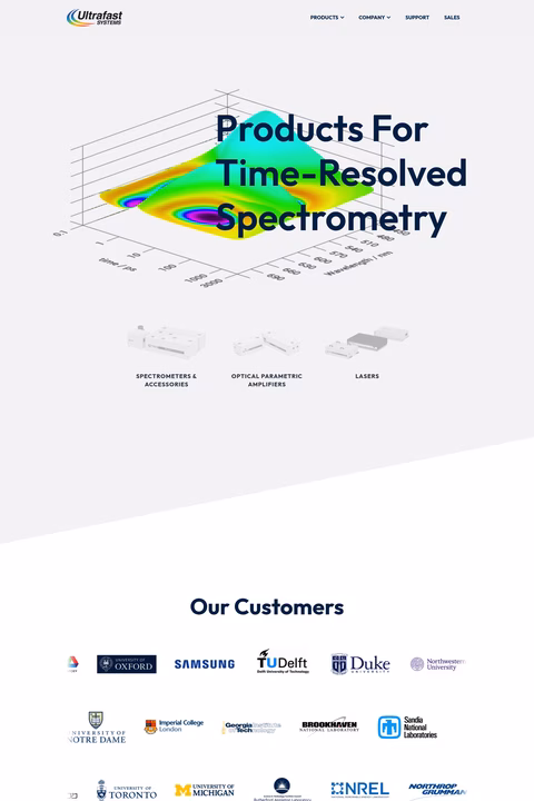 Ultrafast-Systems Homepage 1440px