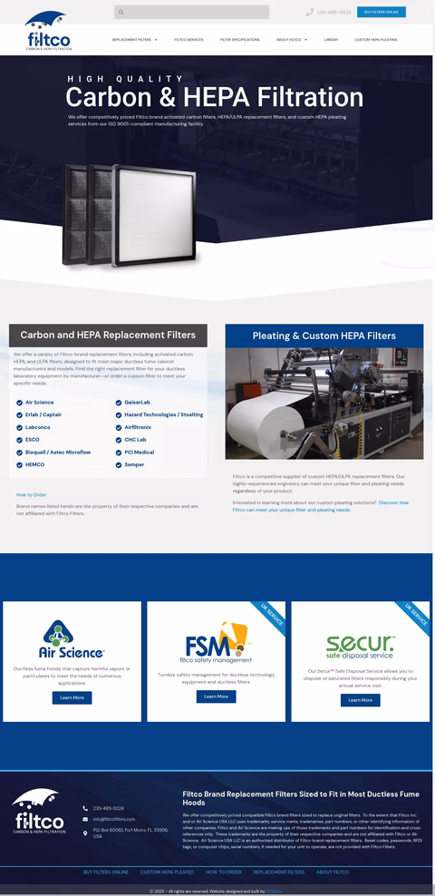 Filtco-Filters Homepage 1440px