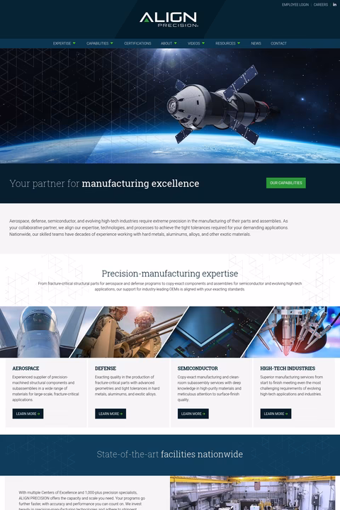 Align-Precision Homepage 1440px