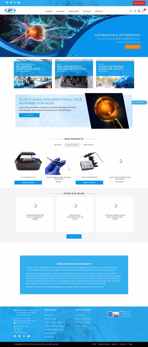 World-Precision-Instruments Homepage 1440px
