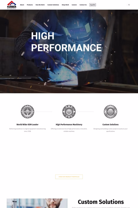 Farmer-Mold-Machine-Works Homepage 1440px