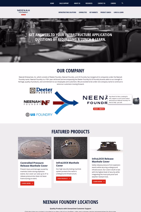 Neenah-Foundry Homepage 1440px