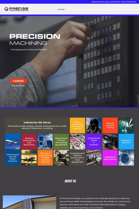 Precise-Technologies Homepage 1440px