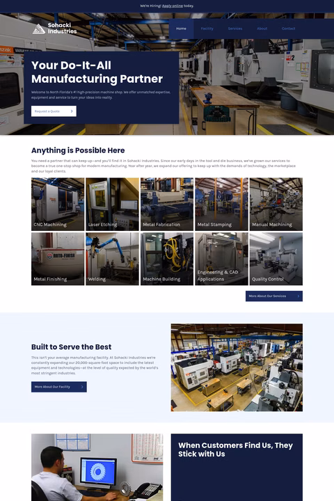 Sohacki-Industries Homepage 1440px