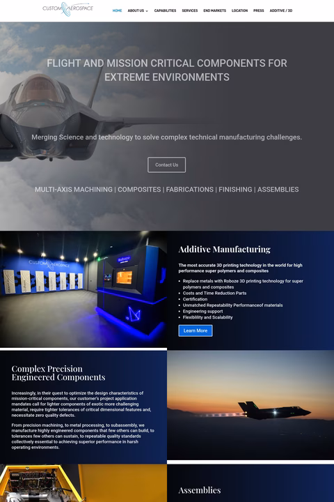 Custom-Aerospace Homepage 1440px