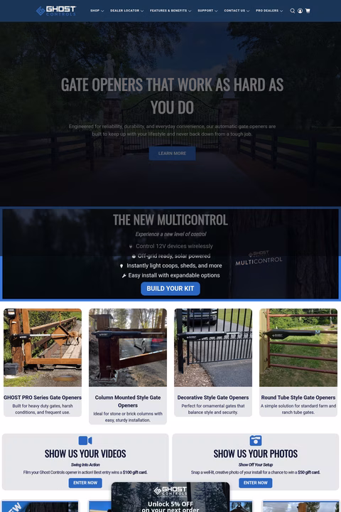 Ghost-Controls Homepage 1440px
