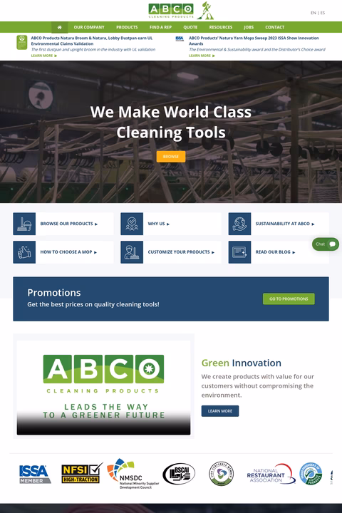 Abco-Cleaning-Products Homepage 1440px
