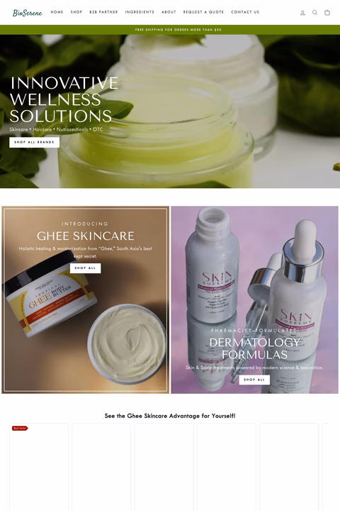 Bioserene Homepage 1440px