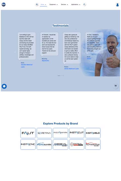 Control-Laser-Corporation Homepage 1440px