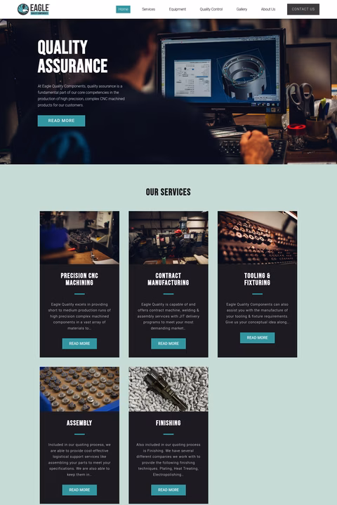 Eagle-Quality-Components Homepage 1440px
