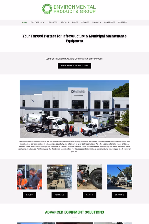 Environmental-Products-Group Homepage 1440px