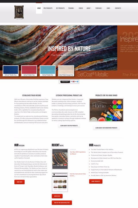 Faux-Effects-International Homepage 1440px