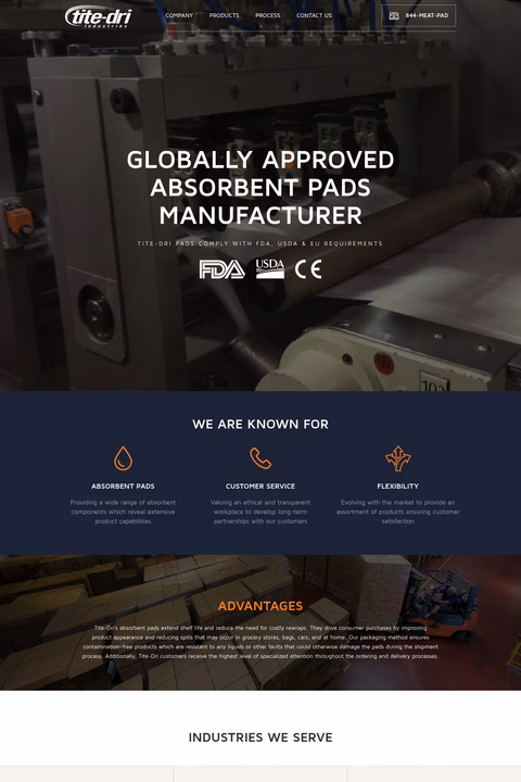 Tite-Dri-Industries Homepage 1440px