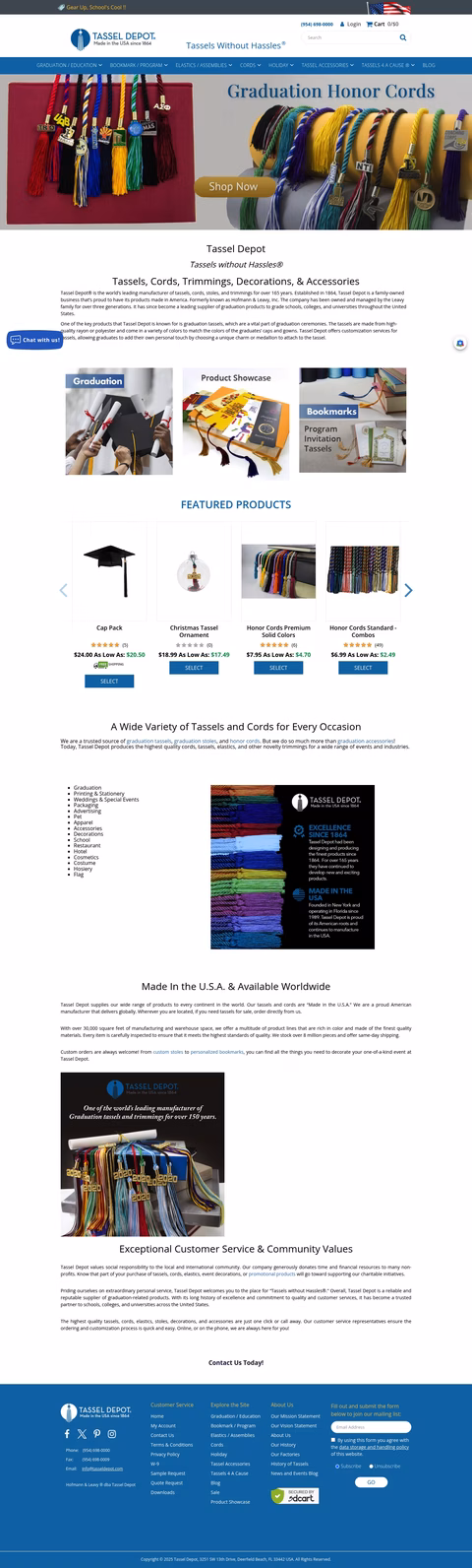 Tassel-Depot Homepage 1440px