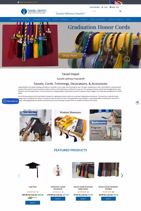Tassel-Depot Homepage 1440px