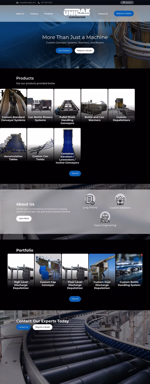 Uni-Pak Homepage 1440px