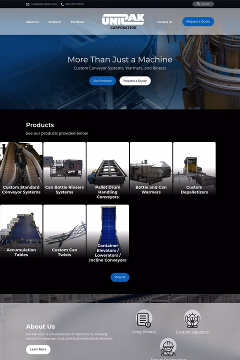 Uni-Pak Homepage 1440px