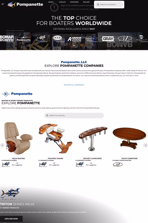 Pompanette Homepage 1440px