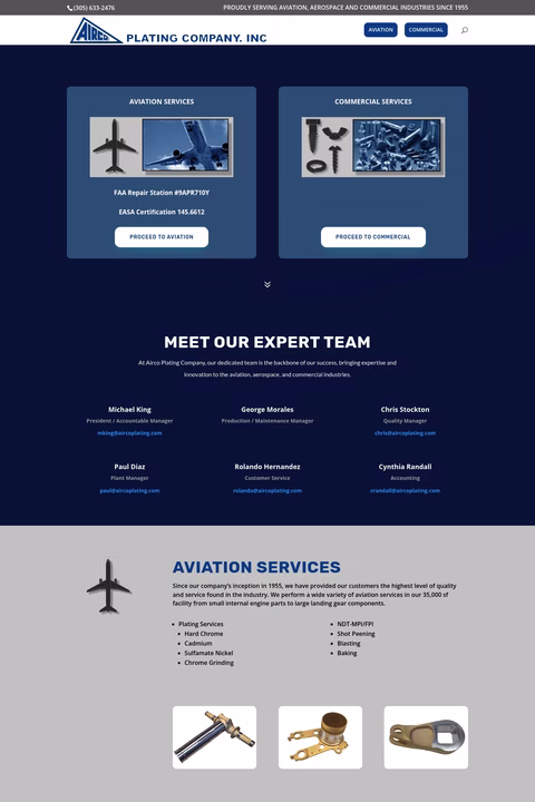 Airco-Plating Homepage 1440px