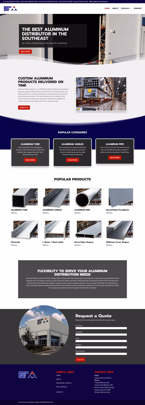 American-Metals-Supply Homepage 1440px