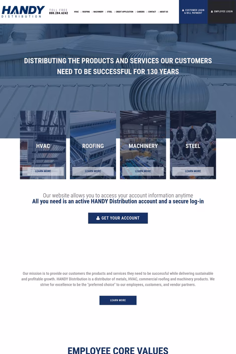 Handy-Distribution Homepage 1440px