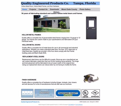 Quality-Engineered-Products Homepage 1440px