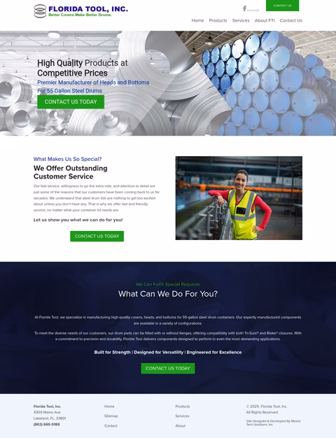 Florida-Tool Homepage 1440px