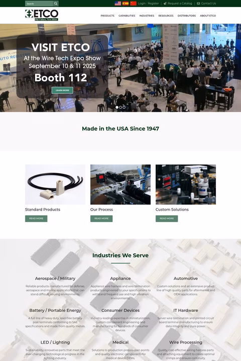 Etco Homepage 1440px