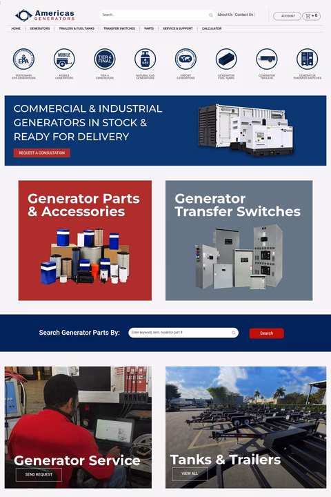 Americas-Generators Homepage 1440px