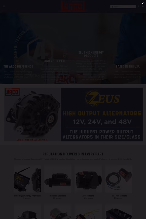 Arco-Marine Homepage 1440px