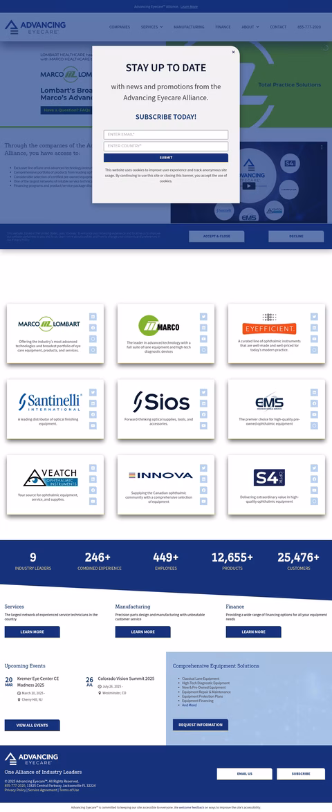 Advancing-Eyecare Homepage 1440px