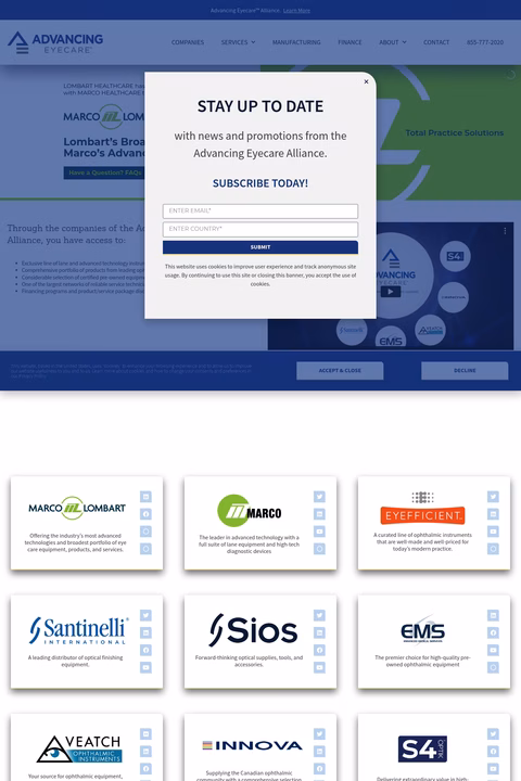 Advancing-Eyecare Homepage 1440px