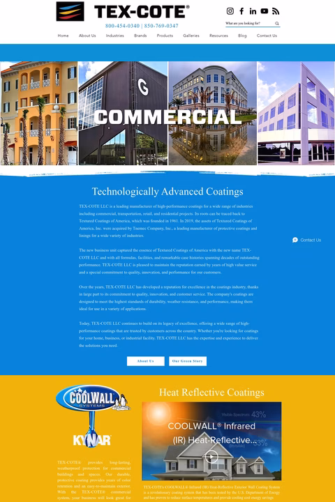 Tex-Cote Homepage 1440px