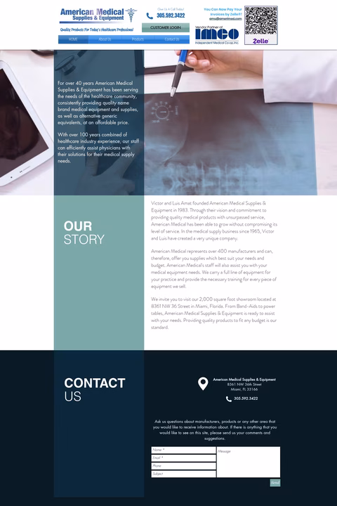 American-Medical-Supplies-Equipment Homepage 1440px