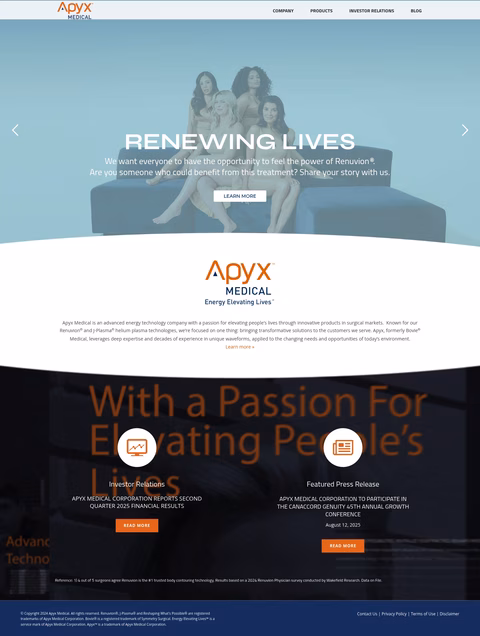 Apyx-Medical Homepage 1440px
