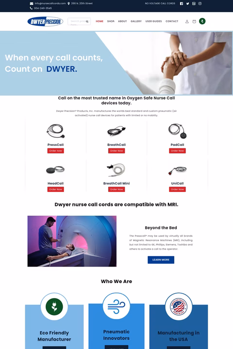 Dwyer-Precision Homepage 1440px