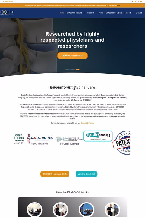 Excite-Medical Homepage 1440px