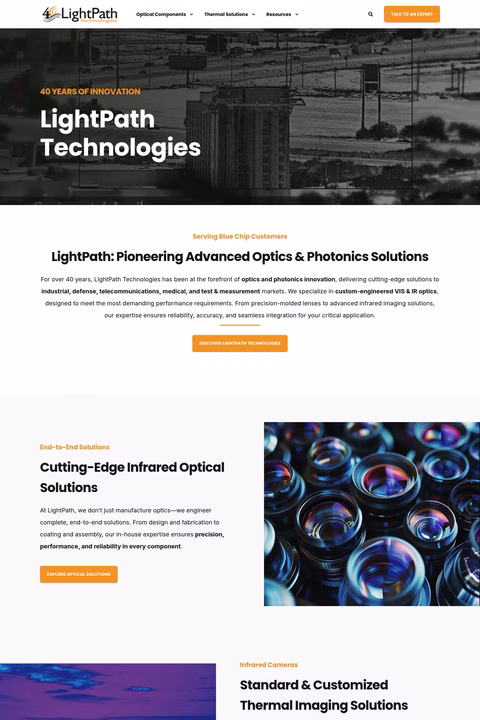 Lightpath-Technologies Homepage 1440px